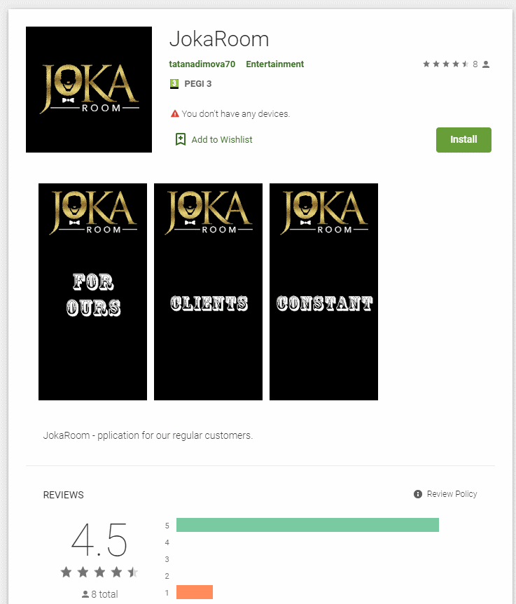 Jokaroom Casino Android App