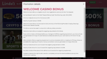 Lady Linda Slots Casino Welcome Bonus Free Spins
