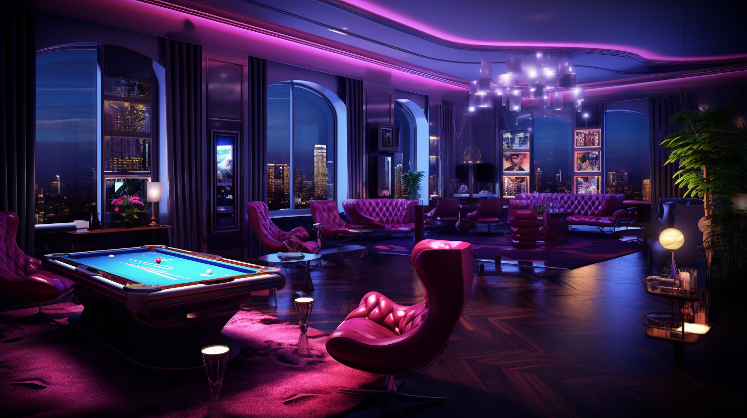 Elegant Vip Lounge Of An Online Casino