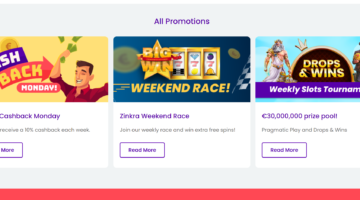 Zinkra Casino Promotions