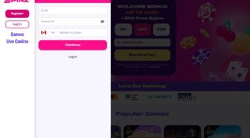 Spinz Casino Welcome Bonus Package