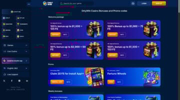 Onlywin Casino Promotions