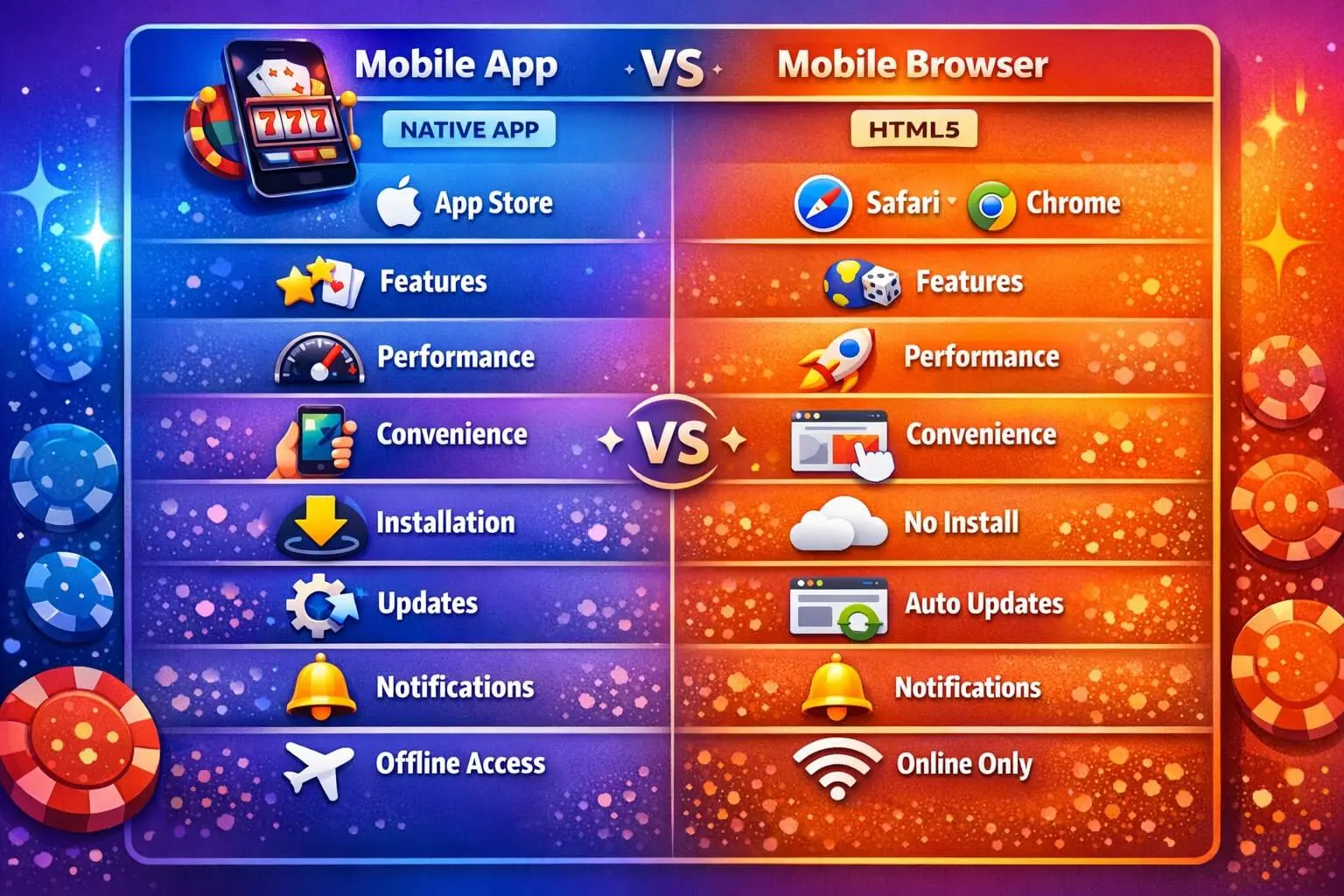 Browser-Based vs. App-Based Mobile Casinos