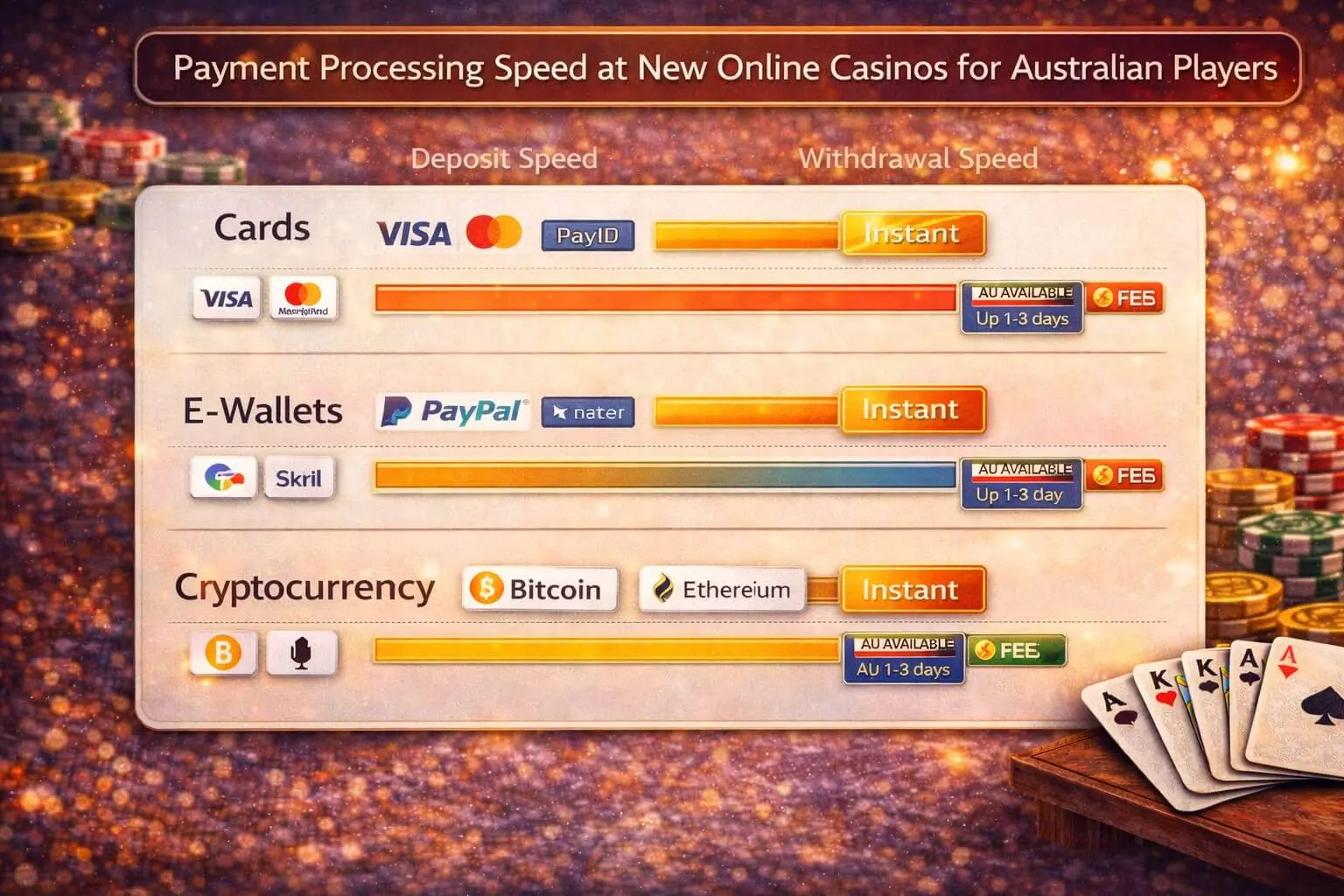 Payment Processing Speed at New Online Casinos for Australian Players