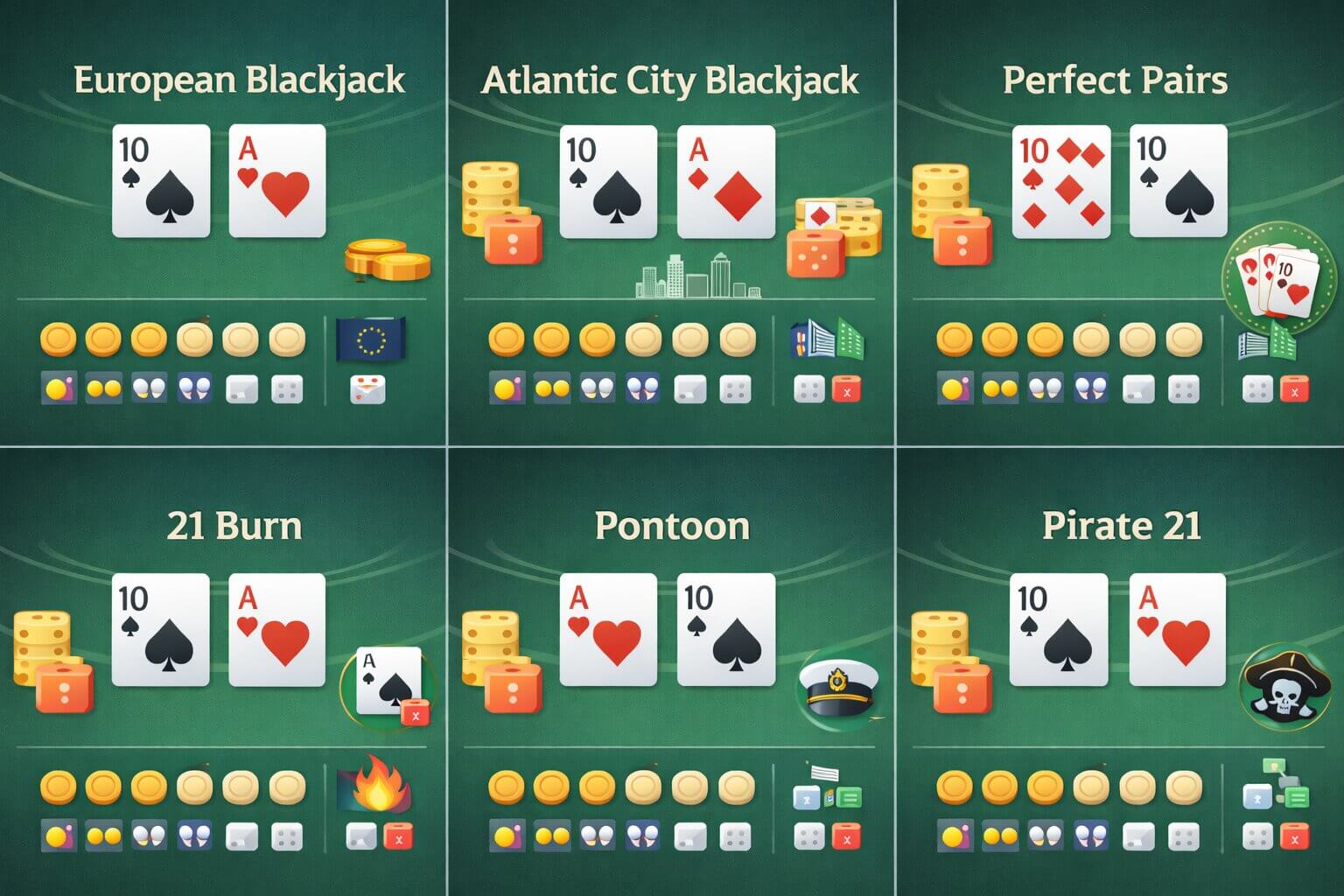 Types of Online Blackjack Games
