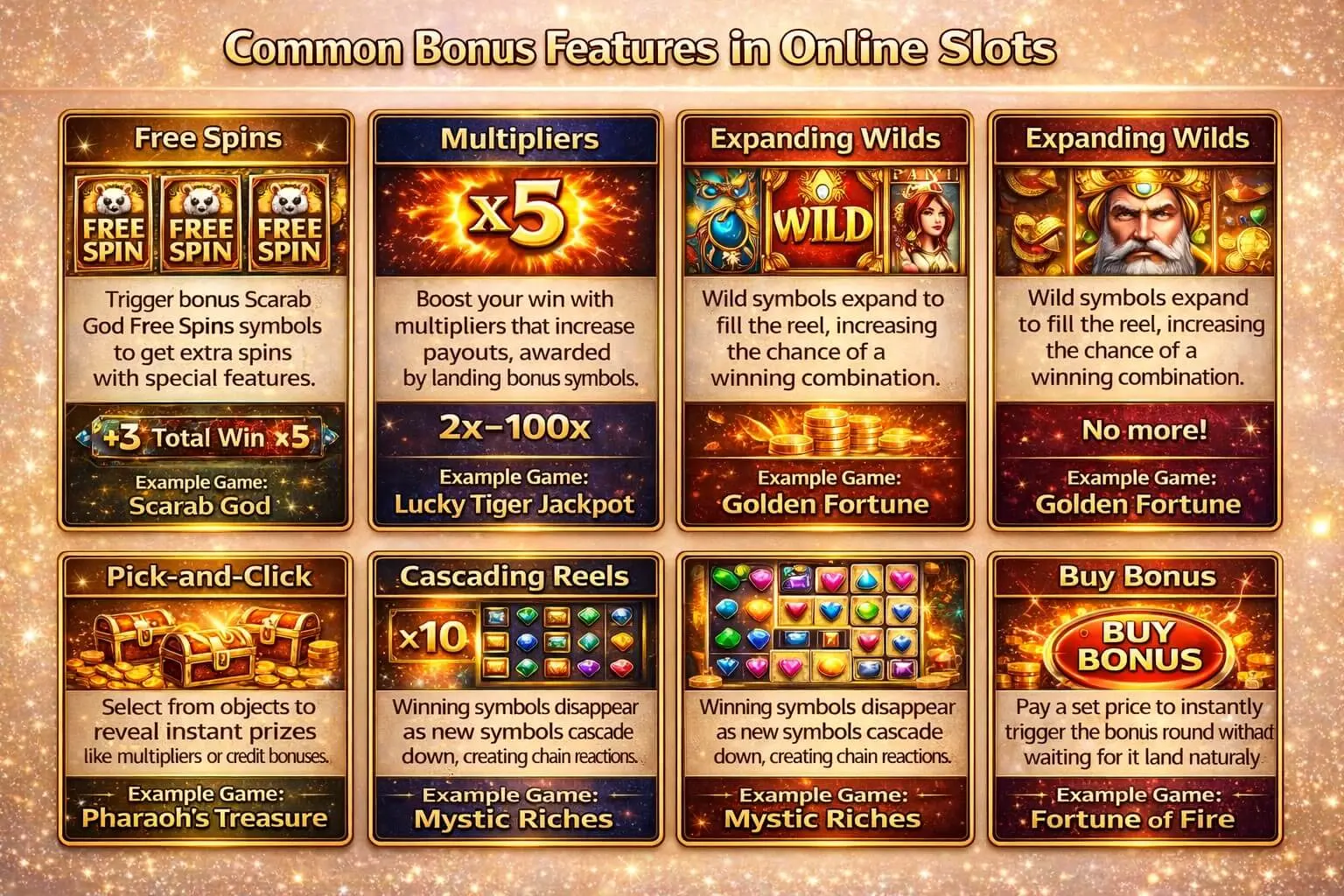 Common Bonus Features in Online Slots